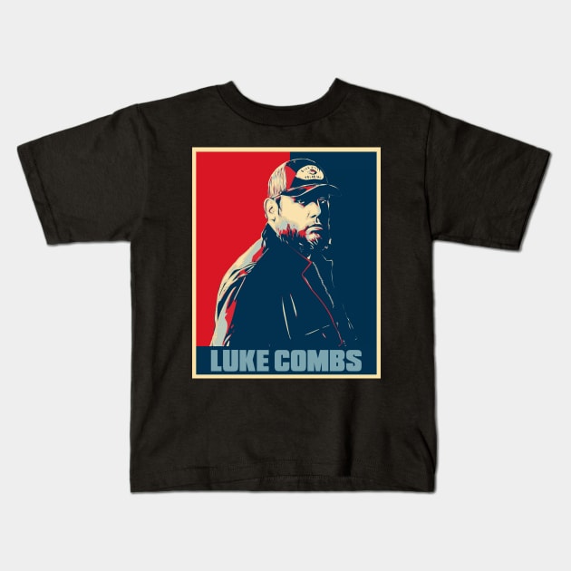 Luke Combs Hope Poster Art Kids T-Shirt by Odd Even